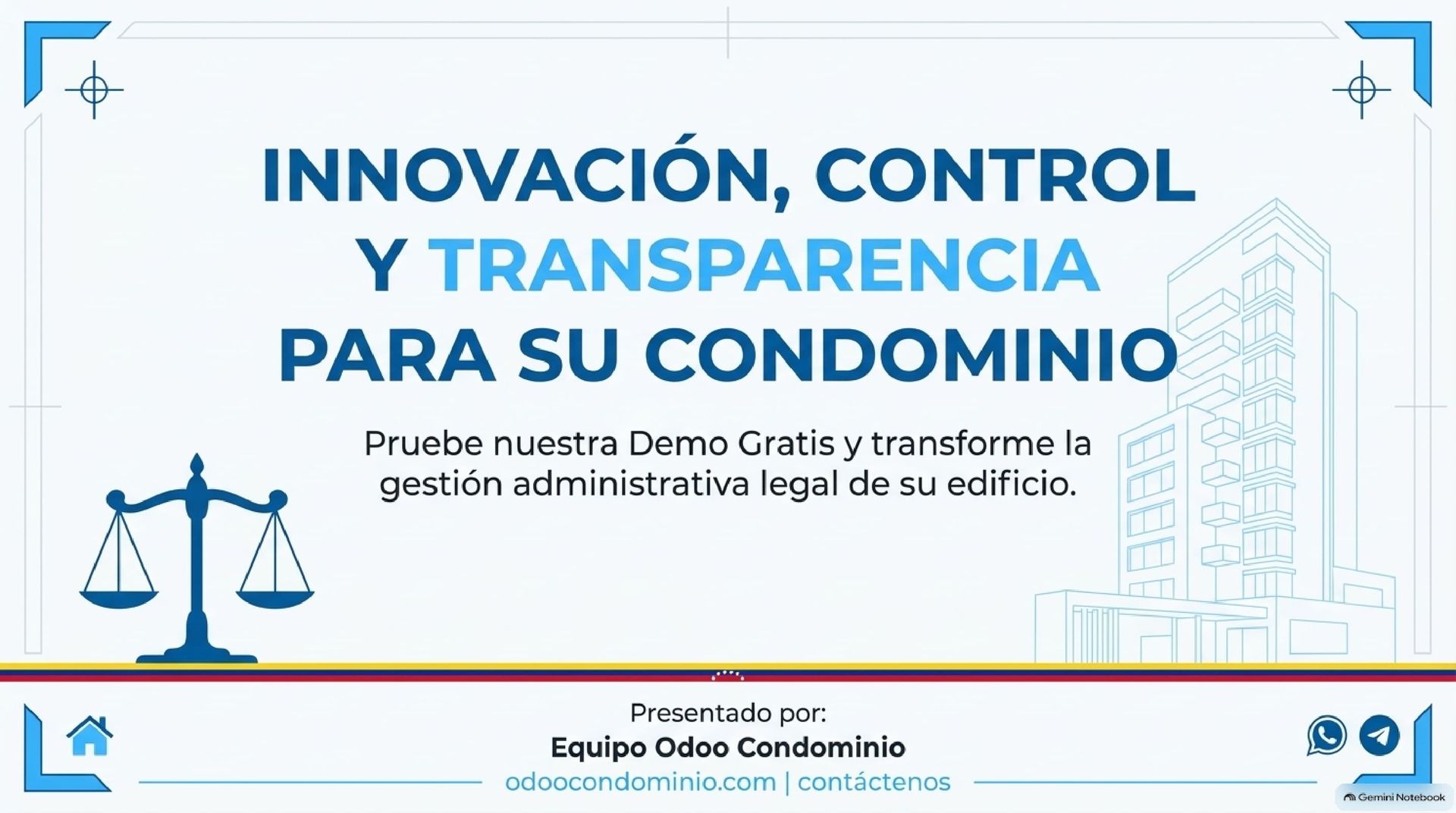 Prueba Demo Gratis de Software de Gestión de Condominios Banner de innovación control y transparencia para la gestión administrativa legal de edificios residenciales en Venezuela.